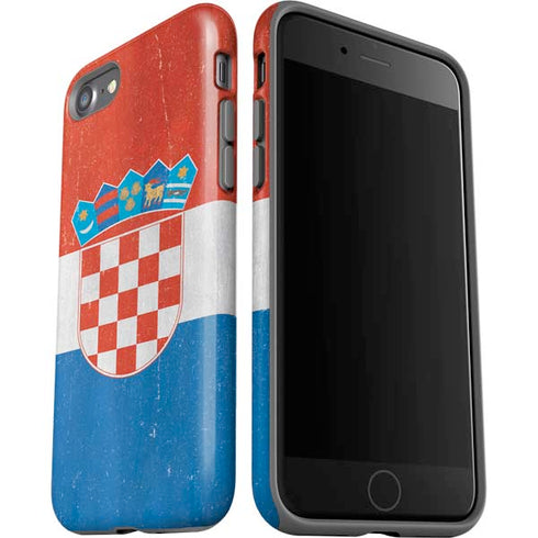 Croatia Flag Distressed iPhone SE (2nd & 3rd Gen) Pro Case